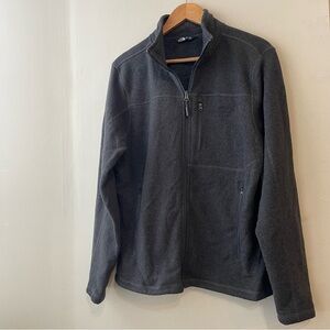 The North Face Fleece Jacket Mens Medium Gray Full Zip Sweater Outdoor Hiking
